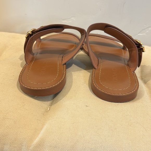 Coach Harlow Women’s Brown Leather Sandals, 7.5 B - Picture 4 of 7